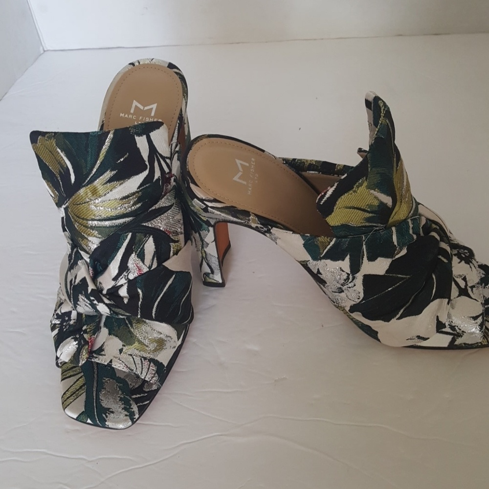 Marc Fischer Brocade High Heel Mules